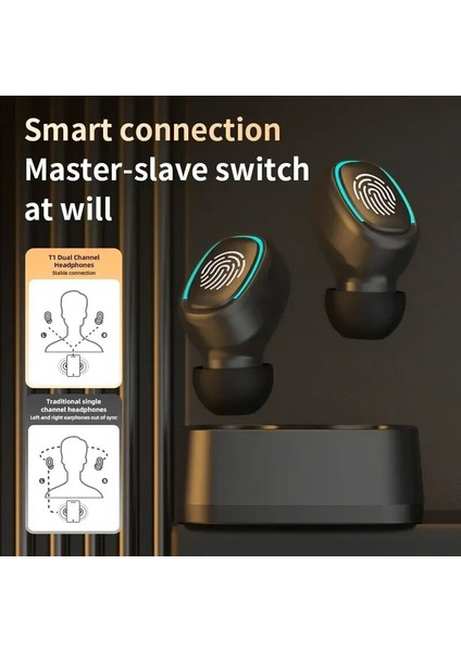 Kablosuz Bluetooth Kulaklık T1 Dokunmatik Kontrol Mini Kulaklıklar Hd Ses Kulakiçi Stereo Bas Hifi Kulaklık (Yurt Dışından) fırsatları