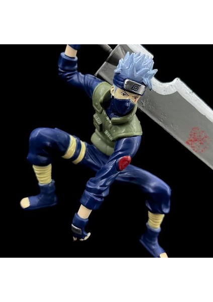 Anime Naruto 16CM Hathatkakashi Beheading Hançer Sharingan Savaş Duruş Heykelcik Pvc Şekilli Kalıp Şasi Süs Oyuncaklar Hediyeler