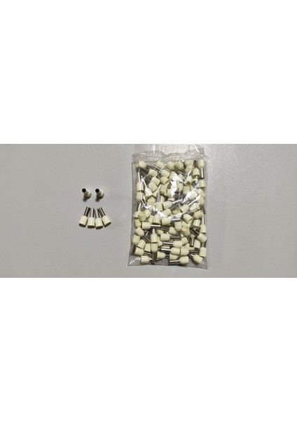 Yüksük 10MM Bej Tek Grişili - 100'LÜ Paket