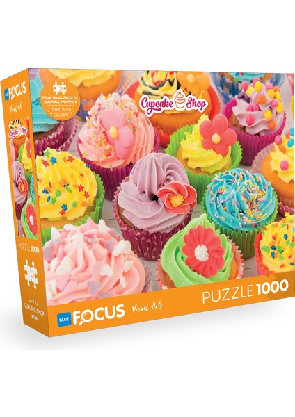 Blue Focus 1000 Parça Puzzle - Cupcake Shop