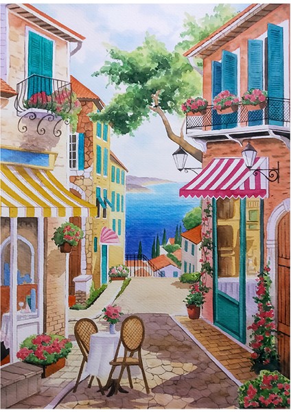 500 Parça Puzzle - Beautıful Coastal Town (Güzel Sahil Kasabası)