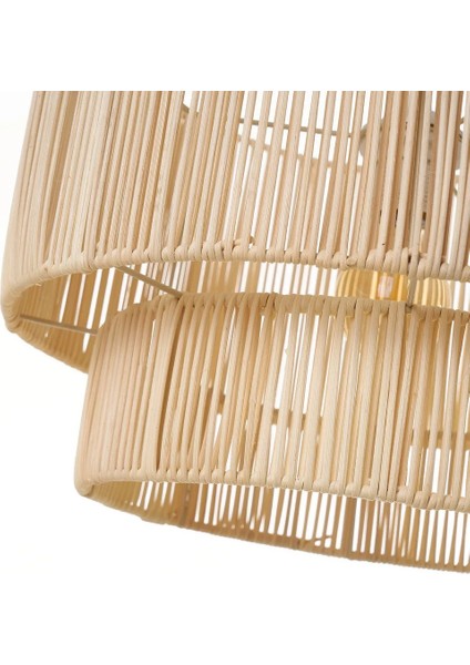 Rattan Dekoratif Sarkıt Avize 40X26 cm Naturel