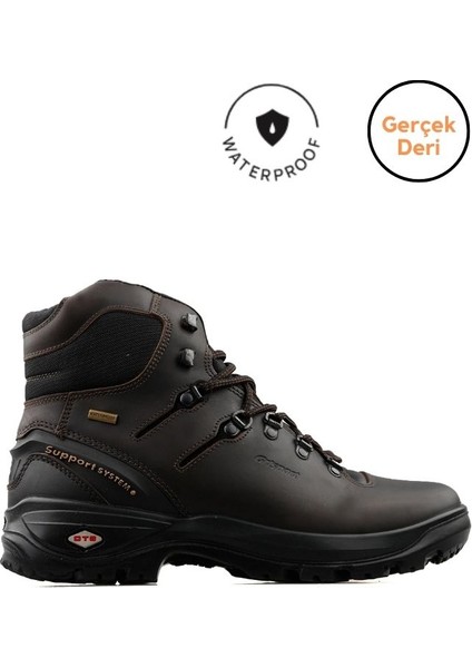 Gerçek Deri X-Over Taban Waterproof Unisex Outdoor Ayakkabısı 11508D98T Kahverengi