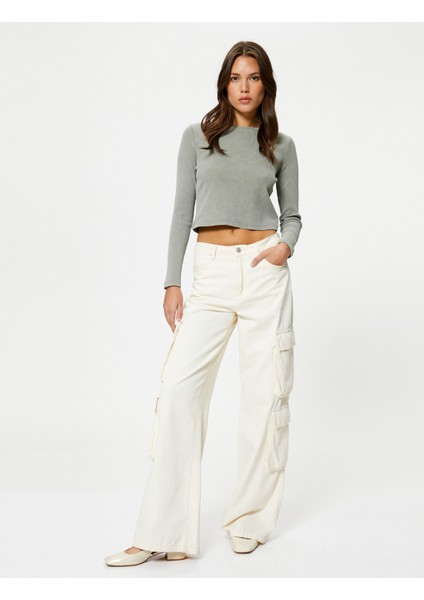 Uzun Kollu Tişört Bisiklet Yaka Fitilli Pamuklu fiyatları