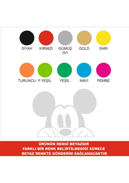 Mickey Mouse Arka Bagaj Sticker