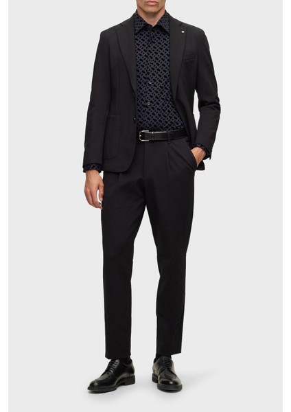 Flok Baskılı Monogramlı Slim Fit Gömlek Erkek Gömlek 50502906 001 modelleri