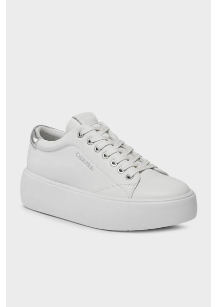 Calvin Klein Kalın Tabanlı Deri Sneaker Ayakkabı HW0HW018610K6 Bayan Ayakkabı HW0HW01861 0k6