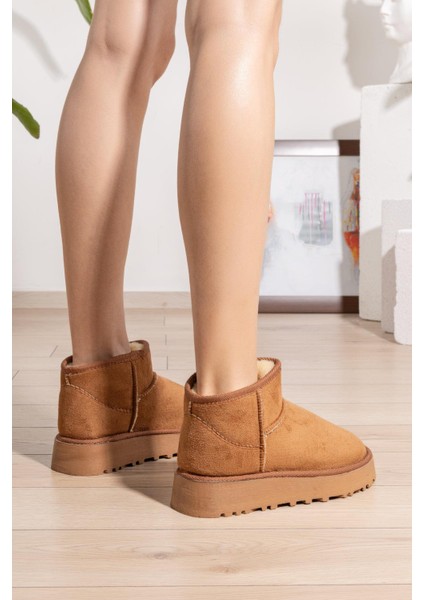 Andrea Kadın Süet Taba Içi Tüylü Kısa Bot fırsatları