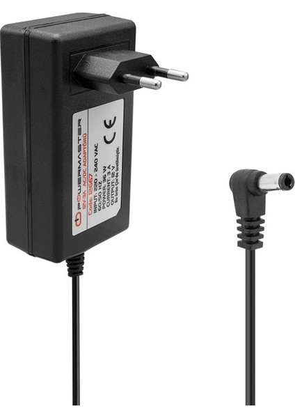 Powermaster PM-12667 12 Volt 3 Amper Adaptör 5.5 2.5 Plastik Kasa Priz Tipi Adaptör