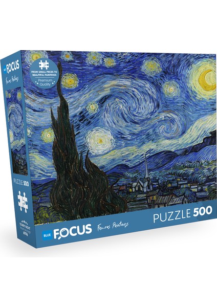 Blue Focus 500 Parça Puzzle - Starry Nıght (Yıldızlı Gece)