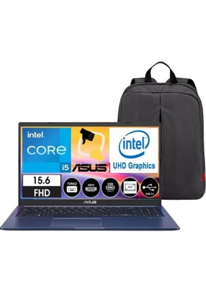 X515EA-EJ3578 Intel Core I5-1135G7 15.6" 24 GB Ram 1tb SSD Fhd Freedos Laptop Çanta Hediye-Coşar