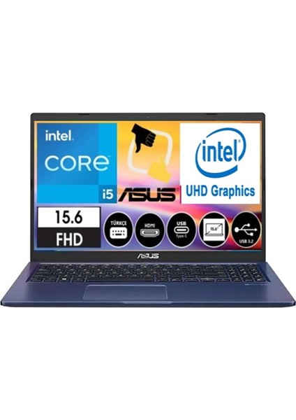 X515EA-EJ3578 Intel Core I5-1135G7 15.6" 24 GB Ram 1tb SSD Fhd Freedos Laptop Çanta Hediye-Coşar