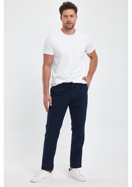 TheSeason Erkek Lacivert Renk Beli Lastikli Kaliteli Rahat Kesim Jogger Pantolon fırsatları