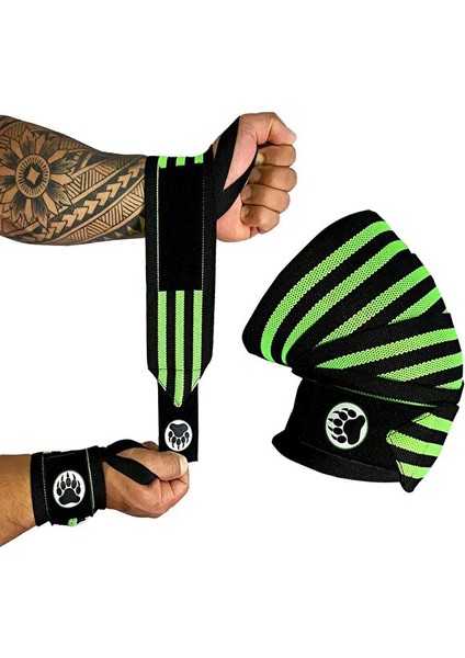 Bear Claw Fitness Crossfit Ağırlık Bilekliği ve Pro Knee Wraps Diz Bandajı / 2'li Pro Set