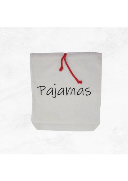 Baskılı Pamuk Kese Pijama Kirli Iç Çamaşırı Çanta Bavul Düzenleyici Seyahat Organizer-2’li Set