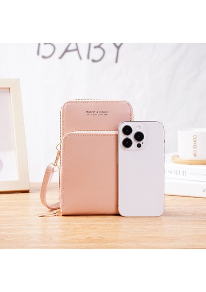 Düz Renk Küçük Çapraz Çanta Tek Omuzlu Mini Cep Telefonu Orta Uzunlukta (Yurt Dışından)