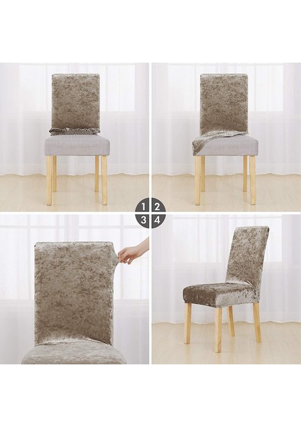 Kadife Sandalye Kılıfı ,sandalye Örtüsü Lastikli , 1 Adet modelleri