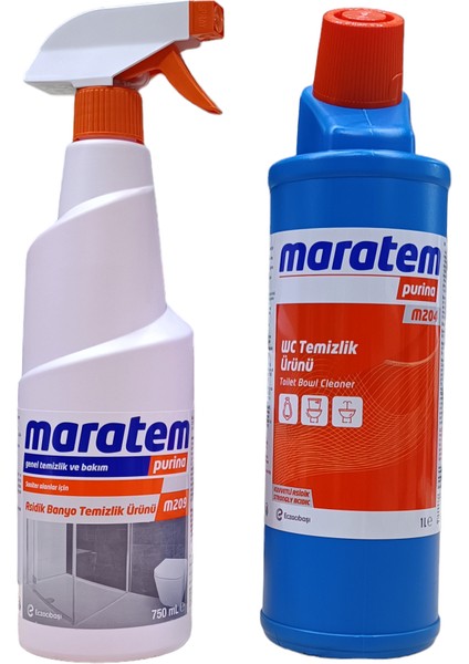 M209 Banyo Temizleyici 750ML-MARATEM 204 Wc Temizlik Ürünü1lt