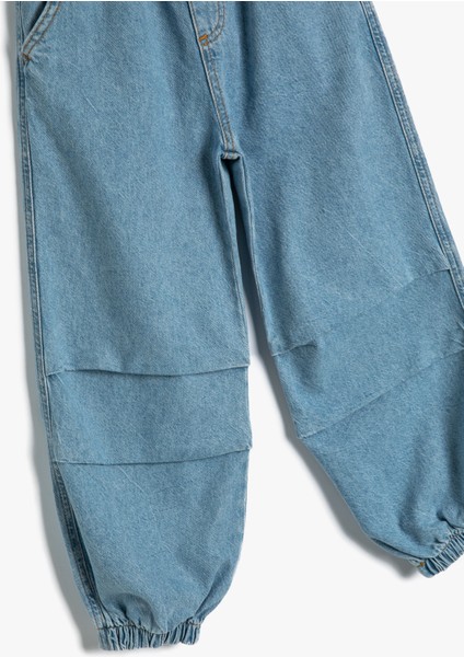 Paraşüt Kot Pantolon Pamuklu Beli Lastikli Cepli Parachute Jean modelleri