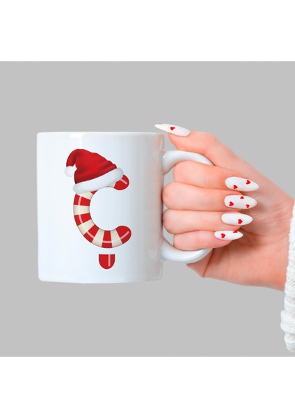 Şeker Ç Harfi Baskılı Beyaz Yılbaşı Kupası