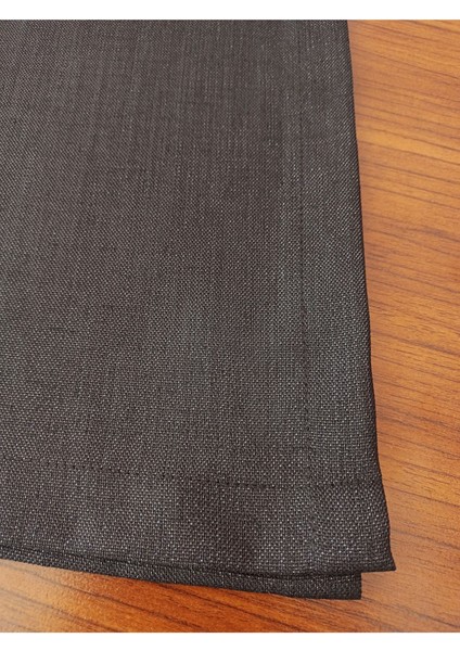 Polyester Keten Simli Runner Siyah 40X150CM