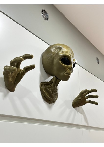 KemX3D Alien Uzaylı Duvar Dekorasyonu Veya Kulaklık Tutucu
