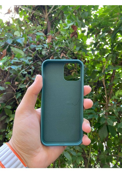 Meri Case Apple iPhone 12 Uyumlu Logolu Içi Kadife Lansman Kılıf Arka Kapak