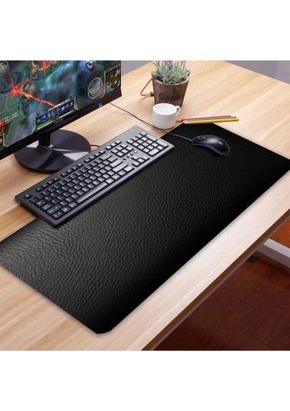 Sonictouch Siyah Pürüzsüz Dikişsiz Xxl Gaming Oyuncu Masaüstü Klavye Mouse Pad 40X90CM