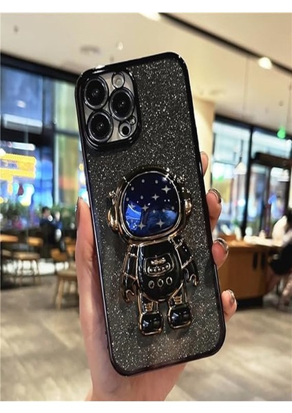Astronot Figürlü Cep Telefonu Standı Siyah