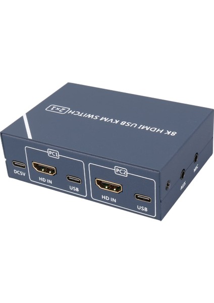 Powermaster PM-11777 8k HDMI USB Kvm Swıtch 2x1