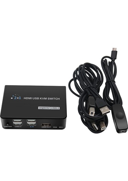 XML Dünyası Powermaster PM-11789 4K HDMI USB Kvm Swıtch 2x1