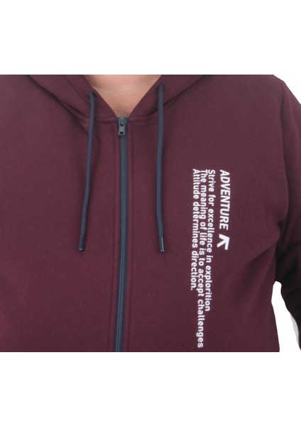 Mocgrande Fermuarlı Kapuşonlu Büyük Beden Sweat Adventure 23220 Murdum fiyatları