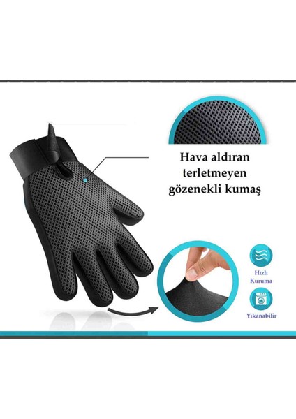 Kedi Köpek Tüy Toplama Kaşıma Tarama Eldiveni Evcil Hayvan Tüy Toplama