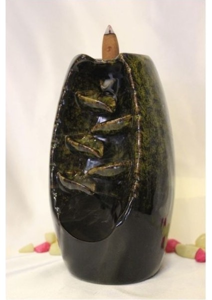 Geri Akış Tütsülük Ters Akış Tütsü Seramik Feng Şui Yeşil indirimleri