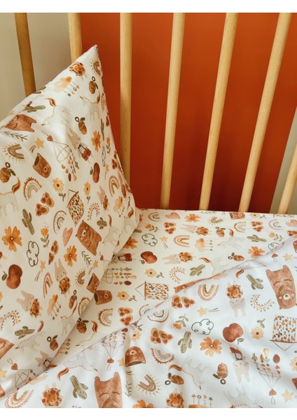 %100 Pamuklu Bebek Lastikli Çarşaf Seti (70X110CM)-BABY Toys