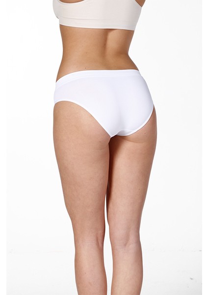 Dikişsiz Seamless Slip Bikini Kadın Toparlayıcı Külot Beyaz modelleri
