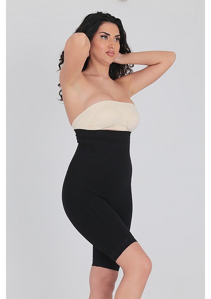 Kadın Ten Dikişsiz Yüksek Bel Toparlayıcı Slip Kadın Korse Siyah fırsatları