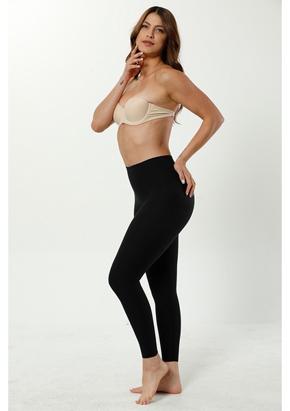 Kadın Siyah Lazer Kesim Dikişsiz 2 Beden Incelten Kadın Korse Tayt modelleri