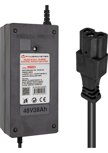 PM-3820 48 Volt - 38 Amper Elektrikli Bisiklet Şarj Cihazı