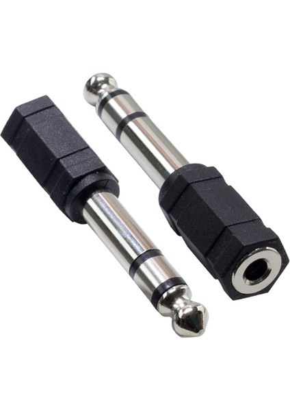 6.3 mm Stereo Erkek/3.5mm Dişi Çevirici (3.5mm-6.3mm Yükseltici)