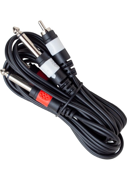 Powermaster PM-4285 2 Rca + 2 Mono Gitar Jack 3 Metre Ara Kablo