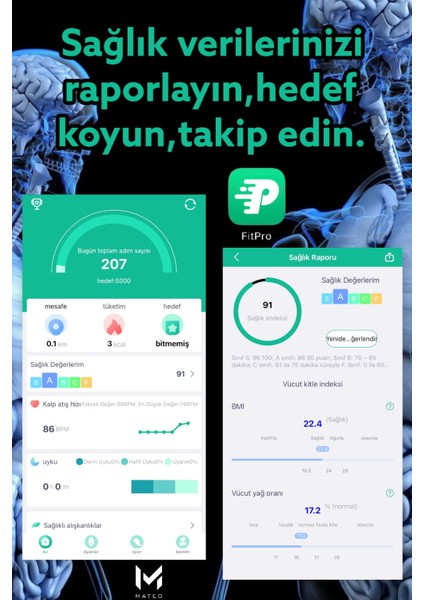 M6 Akıllı Bileklik Renkli EKRAN(2022 Sürüm )Ios ve Android Uyumlu,spor, Ekran Teması Değiştirme