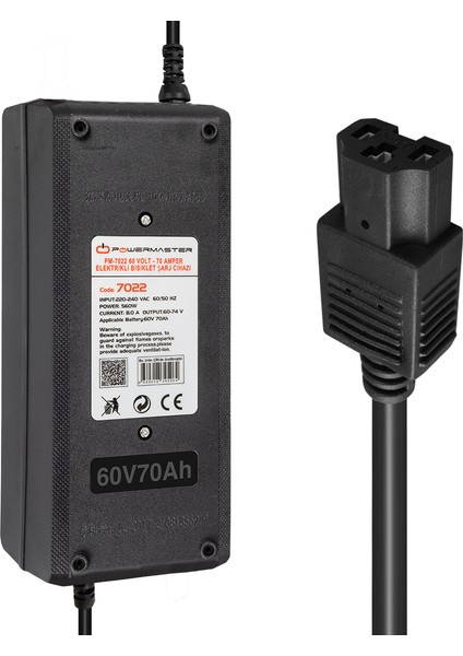 Powermaster PM-7022 60 Volt - 70 Amper Elektrikli Bisiklet Şarj Cihazı
