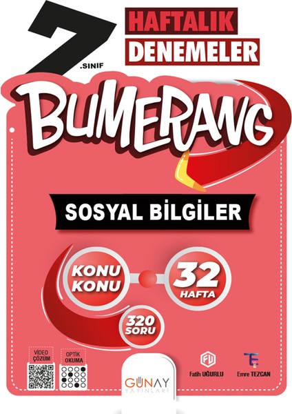 7.sınıf Bumerang Haftalık Sosyal Bilgiler Denemeleri
