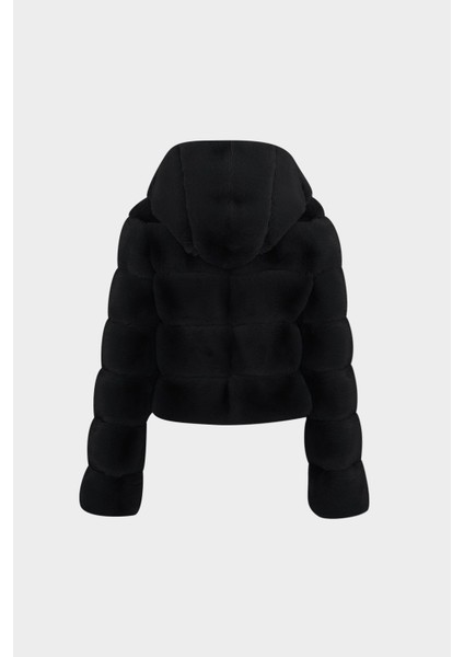 AÇELYAOKCU Premium Kapüşonlu Kadın Rex Suni Kürk Ceket fiyatları