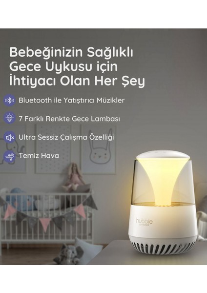 Pure Hava Temizleyici Ninni Çalar Bluetooth Speaker Gece Lambası