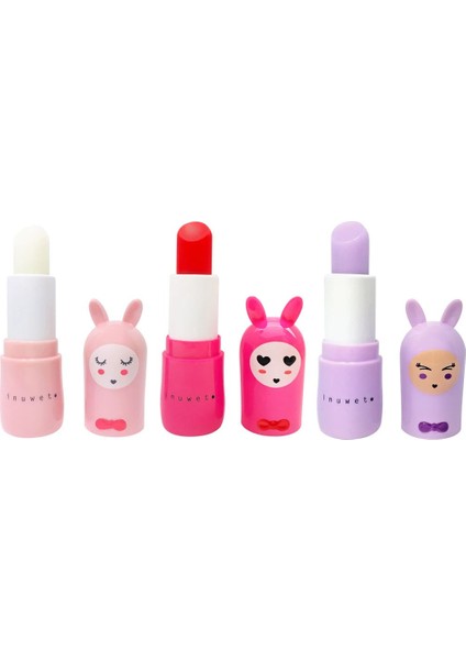 İnuwet Pink Trio Glitter Lip Balm Gift Set