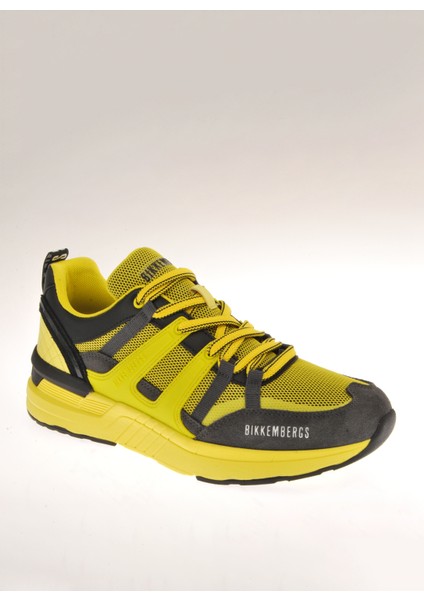 Antrasit - Sarı Erkek Sneaker 20213/CP