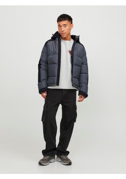 Kapüşonlu Gray-Black Erkek Mont 12214648 fiyatları