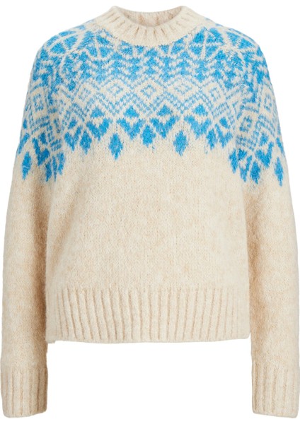 Bisiklet Yaka Kemik-Mavi Kadın Kazak 12246518 indirimleri